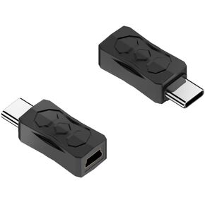 Accessonico USB Mini to USB C, 2-Pack Mini USB to USB C Adapter USB Mini to USB-C, Mini USB Female to USB C Male Adapter