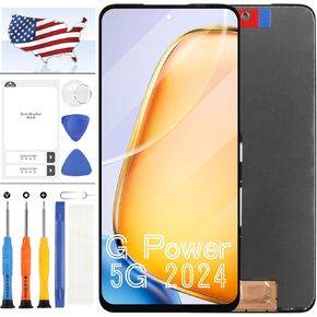 Screen Replacement for Motorola Moto G Power 5G 2024 LCD Screen G Power 5G 2024 XT2415 XT2415-1 LCD Display Touch Screen Digitizer Assembly Repair Parts Replacement 6.7"