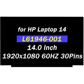 L61946-001 Replacement for HP 14-DQ 14-DQ1043CL 1V782UA 14-DQ2053CL 14-DQ4035CL 14-DQ2055WM 14-DQ1033CL DP/N: M02093-J93 L61945-001 FHD 1920x1080 60HZ 14.0" LCD Non-Touch Screen Laptop Display Panel