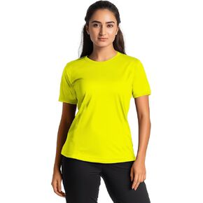 Neon Shirts for Women Workout Short Sleeve High Visibility Running Gyming Regular Fit Yoga Tshirt for Womens
