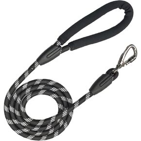 Waterproof Dog Leash Pet Leash with Locking Hook 2 Ft Leash Carabiner Heavy Duty Night Light Up Nylon Bungee Leash for Medium to Large Dogs (Short)