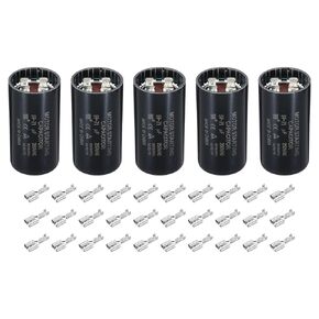 PATIKIL Motor Start Capacitor, 64-77uf 250V 50/60Hz CD60 Run Capacitor Motor Starting Capacitor for Electric Motor Starts Running, Black