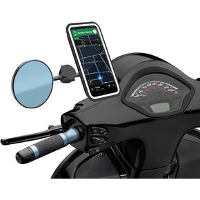 Magnetic Mount for Moto/Scooter Mirror, Smartphone Holder for Smartphone XL up to 16.5 cm