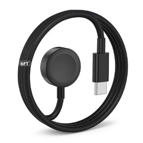 2024 Upgraded for Apple Watch Charger USB C Cable Magnetic iWatch Charger Fast Charging Cord 6FT Portable Compatible with iWatch Series Ultra 2/Ultra/9/8/7/6/SE/SE2/5/4/3/2/1-Black-NEW-1