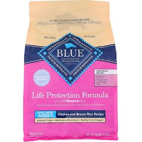 Blue Small Breed Dry Dog Food Life Protection Formula, Chicken & Brown Rice Recipe, Natural Ingredients, No Artificial Flavors or Preservatives, 5 Pound (Pack of 3)