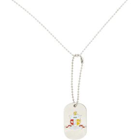 Desert Cactus Kappa Alpha Psi Necklace Fraternity Dog Tag with Crest Greek Nupe (Style B - Silver Traditional)