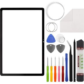 New Duotipa Original Front Glass Panel for Galaxy Tab A9+,Front Glass Screen Replacement for SM-X210 SM-X215 SM-X216B 11'' with OCA Repair Tools Kit-No LCD Screen and Touch Digitizer.
