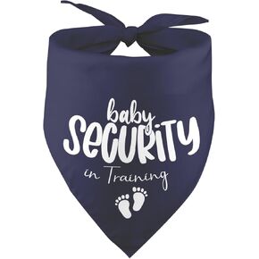 Baby Security in Training Dog Bandana Baby Announcement Pregnancy Announcement Gender Reveal Navy Dog Bandana Photo Prop Pet Scarf Pet Accessories for Dog Lover