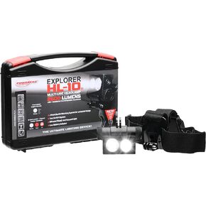 PowerTac HL-10 Explorer Rechargeable LED Headlamp - 2500 Lumens, Adjustable, Portable, Black