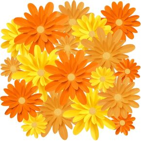18 Pcs Paper Flowers Decorations for Wall DIY Paper Flower Bulletin Board 3D Fiesta Paper Floral Backdrop Decoration for Photo Backdrop Classroom Back to School Party