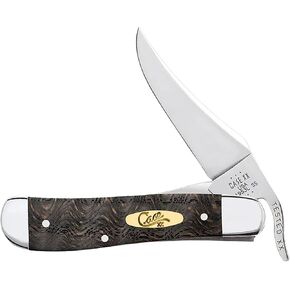 Case Cutlery CA14002: Russlock Black Curly Oak