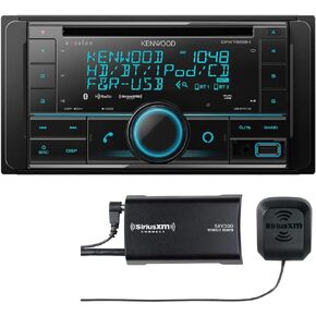 KENWOOD Excelon DPX795BH Double DIN Bluetooth in-Dash Car Stereo CD Receiver with Amazon Alexa Compatibility Plus SXV300V1 SiriusXM Tuner