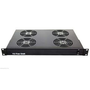 RAISING ELECTRONICS 1U Rack Mount Fan Unit with 4 Fans for Sever Network Data Rack