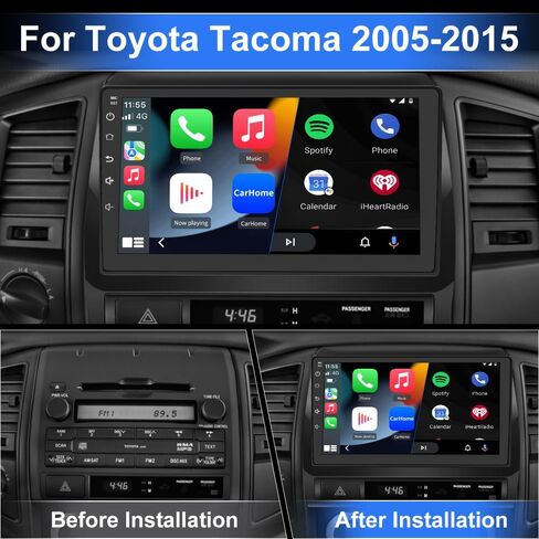 راديو سيارة Android 13 متوافق مع Toyota Tacoma 2005-2015 مع CarPlay Android Auto، ستيريو 9 بوصة مع GPS/FM/WiFi/USB/SWC 2GB+32GB in Kuwait