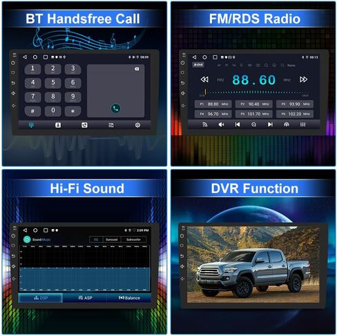راديو سيارة Android 13 متوافق مع Toyota Tacoma 2005-2015 مع CarPlay Android Auto، ستيريو 9 بوصة مع GPS/FM/WiFi/USB/SWC 2GB+32GB in Kuwait