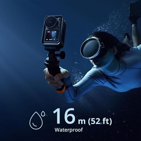 مجموعة DJI Osmo Action 3 الخارجية، كاميرا أكشن بدقة 4K/120 إطارًا في الثانية مع حزام للصدر وحقيبة الظهر للتنزه سيرًا على الأقدام وركوب الدراجات، مجال رؤية واسع للغاية، HorizonSteady، مقاومة للبرد وما يصل إلى 320 دقيقة مع بطاريتين in Kuwait