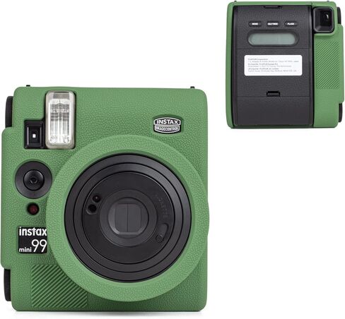 Camera Case Compatible with Fujifilm Instax Mini 99 Instant Camera, Silicone Cover for Instax Mini 99, Protective Case with Bold Vivid Color - Classic Black in Kuwait
