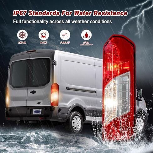 Tail Lights Compatible with Ford Transit 150 250 350 350HD 2015-2023 Rear Lamp With New Bulbs and Harness (Left Driver Side) in Saudi Arabia