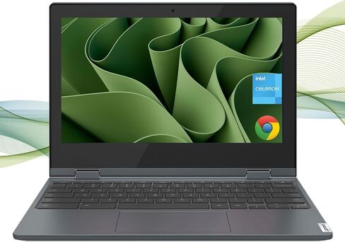 كمبيوتر محمول Lenovo Chromebook، كمبيوتر محمول Chromebook Flex بشاشة 11.6 بوصة عالية الدقة تعمل باللمس، Intel Celeron، ذاكرة وصول عشوائي 4 جيجابايت، 192 جيجابايت (64 جيجابايت eMMC + بطاقة 128 جيجابايت)، كاميرا ويب، بلوتوث، واي فاي، نظام تشغيل Chrome، للكل in Saudi Arabia