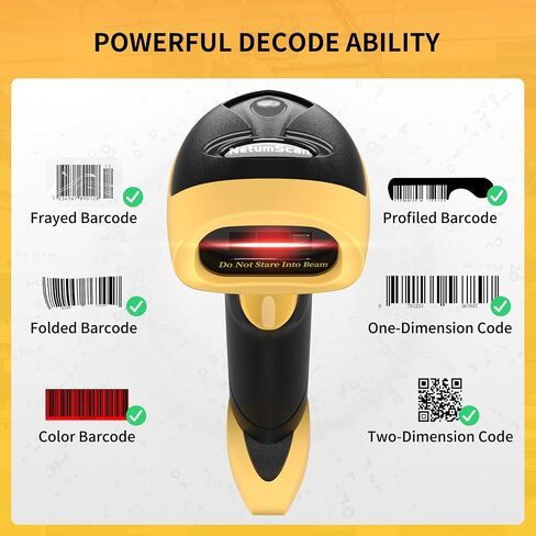 Handheld USB 2D Barcode Scanner Reader for Computers, NetumScan Handheld Wired Automatic QR Bar Code Scanners for Mobile Payment, Store, Supermarket, Warehouse in Kuwait