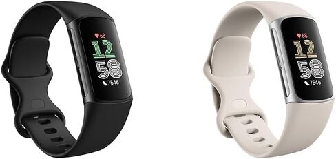 جهاز تعقب النشاط Fitbit Charge 6 - مراقبة معدل ضربات القلب، بطارية تدوم 7 أيام، تطبيقات Google، الخرائط والمحفظة، رؤى صحية شاملة، تحليل النوم والنشاط، أحزمة S & L، ذهبي مرجاني/شامبانيا in Kuwait