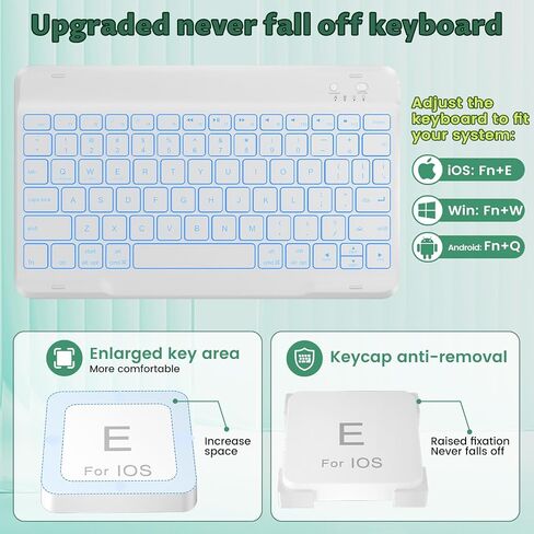 OYEEICE Keyboard Case for iPad 9th Generation - Wireless Detachable Keyboard Folio Cover with Pencil Holder for iPad 9th/8th/7th Gen 10.2 inch, iPad Pro 10.5" & iPad Air 3rd Gen - Black in Saudi Arabia