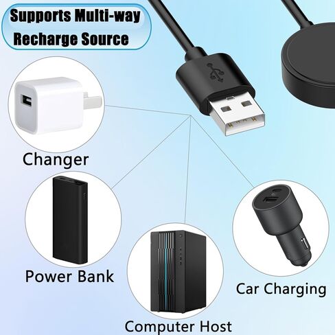 كابل شاحن متوافق مع ساعة Gabb 3,3.3ft كابل شحن مغناطيسي سلك USB لساعة Gabb 3 in Kuwait