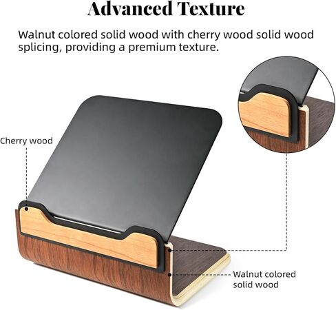 حامل كمبيوتر محمول خشبي للمكتب، حامل كمبيوتر محمول للمكتب، حامل MacBook، حامل iPad للمكتب، حامل كمبيوتر محمول خشبي لأجهزة الكمبيوتر المحمولة حتى 15 بوصة، حامل MacBook/Surface pro in Kuwait