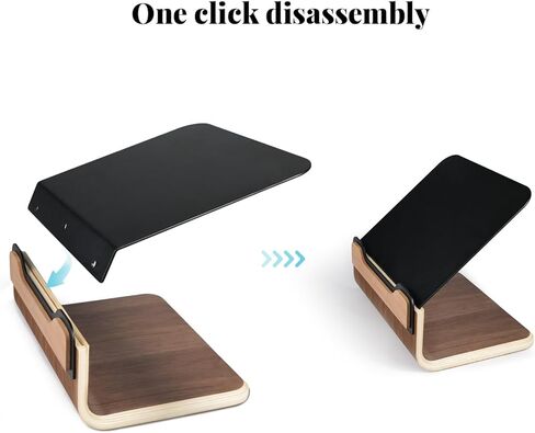 حامل كمبيوتر محمول خشبي للمكتب، حامل كمبيوتر محمول للمكتب، حامل MacBook، حامل iPad للمكتب، حامل كمبيوتر محمول خشبي لأجهزة الكمبيوتر المحمولة حتى 15 بوصة، حامل MacBook/Surface pro in Kuwait