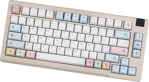 139 Keys Chalk Keycaps Dye Sub Korean Keycaps for Mechanical Keyboard White PBT Keycaps Set for MX Switches 60% 65% 75% Game Keyboard in Saudi Arabia