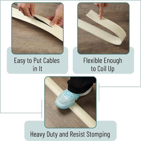 Bates- Floor Cord Cover, 6ft Cable Cover, Cord Cover Floor, Cord Protector, Floor Cable Cover, Cord Hider Floor, Extension Cord Cover, Cable Cover Floor, Cable Floor Cover, Cable Covers for Cords in Kuwait