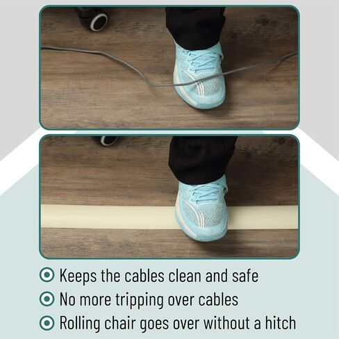 Bates- Floor Cord Cover, 6ft Cable Cover, Cord Cover Floor, Cord Protector, Floor Cable Cover, Cord Hider Floor, Extension Cord Cover, Cable Cover Floor, Cable Floor Cover, Cable Covers for Cords in Kuwait