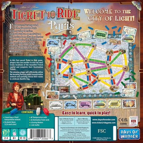 Ticket to Ride Europa 1912 Board Game EXPANSION - Expand Your Railway Empire Across Europe! Fun Family Game for Kids & Adults, Ages 8+, 2-5 Players, 30-60 Minute Playtime, Made by Days of Wonder in Saudi Arabia