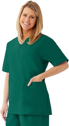 سترة نسائية من Medline AngelStat برقبة على شكل حرف V، جيبان، طاووس، مقاس 5XL in Saudi Arabia