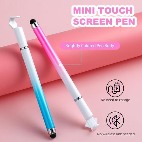 3Pcs Stylus Pens for Touch Screens, Dual-end High Sensitivity Silicone Gel Stylus Pen 2-in-1 Stylus Pen Compatible for Smartphone and Tablets All Universal Touchscreen Devices(blue+pink+purple) in Saudi Arabia