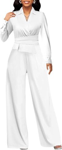 Xinlees Women's Elegant Jumpsuit Business Office Scenes Classic Solid Color Formal Jumpsuit in Saudi Arabia