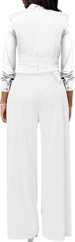 Xinlees Women's Elegant Jumpsuit Business Office Scenes Classic Solid Color Formal Jumpsuit in Saudi Arabia