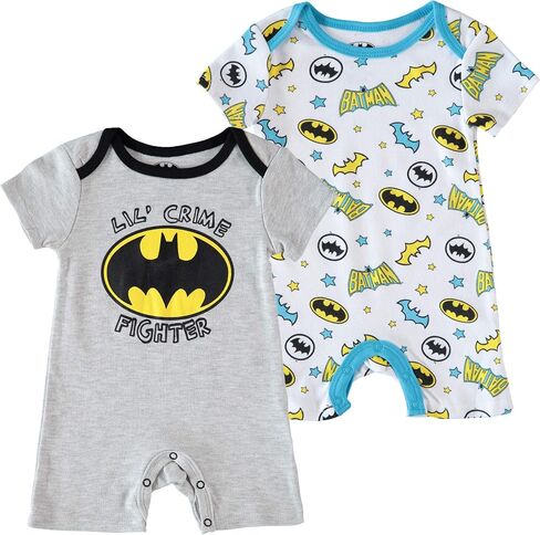 DC Comics Batman Newborn Infant Baby Boys' Romper Bodysuit 2 Pack in Saudi Arabia