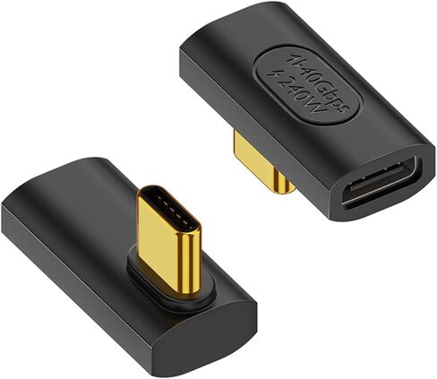 محول Duttek 240 واط USB C أنثى إلى أنثى، وصلة USB C 40 جيجابت في الثانية، وصلة USB C أنثى إلى أنثى مع شاشة عرض فيديو 8K@60 هرتز متوافقة مع Switch، والكمبيوتر اللوحي، وiPad، وMacBook، وThunderbolt 4/3 (عبوتان) in Saudi Arabia