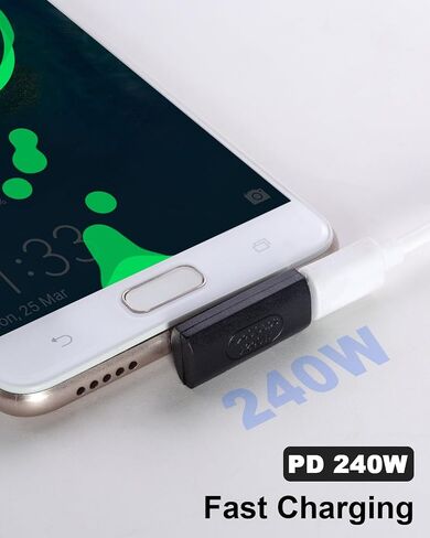 محول Duttek 240 واط USB C أنثى إلى أنثى، وصلة USB C 40 جيجابت في الثانية، وصلة USB C أنثى إلى أنثى مع شاشة عرض فيديو 8K@60 هرتز متوافقة مع Switch، والكمبيوتر اللوحي، وiPad، وMacBook، وThunderbolt 4/3 (عبوتان) in Saudi Arabia