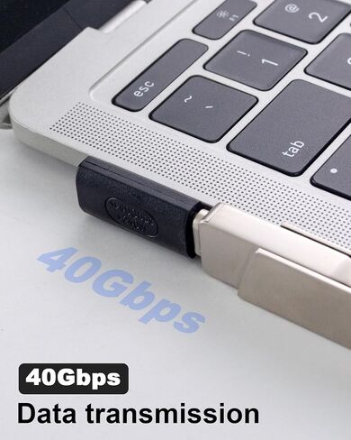 محول Duttek 240 واط USB C أنثى إلى أنثى، وصلة USB C 40 جيجابت في الثانية، وصلة USB C أنثى إلى أنثى مع شاشة عرض فيديو 8K@60 هرتز متوافقة مع Switch، والكمبيوتر اللوحي، وiPad، وMacBook، وThunderbolt 4/3 (عبوتان) in Saudi Arabia