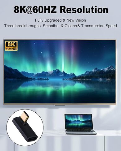 محول Duttek 240 واط USB C أنثى إلى أنثى، وصلة USB C 40 جيجابت في الثانية، وصلة USB C أنثى إلى أنثى مع شاشة عرض فيديو 8K@60 هرتز متوافقة مع Switch، والكمبيوتر اللوحي، وiPad، وMacBook، وThunderbolt 4/3 (عبوتان) in Saudi Arabia