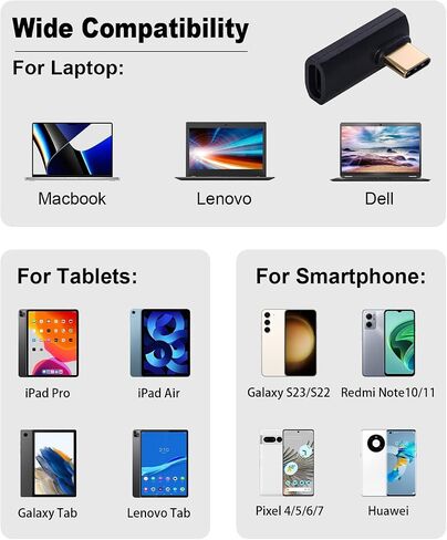 محول Duttek 240 واط USB C أنثى إلى أنثى، وصلة USB C 40 جيجابت في الثانية، وصلة USB C أنثى إلى أنثى مع شاشة عرض فيديو 8K@60 هرتز متوافقة مع Switch، والكمبيوتر اللوحي، وiPad، وMacBook، وThunderbolt 4/3 (عبوتان) in Saudi Arabia