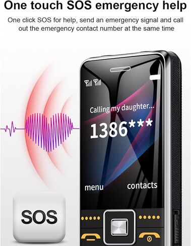 هاتف Zyyini المحمول لكبار السن، G600 متعدد الوظائف 2G هاتف خلوي غير مقفل، حجم كبير بخط كبير، ثنائي الشريحة، مع مصباح يدوي واحد ومنبه SOS، 6800 مللي أمبير في الساعة in Saudi Arabia