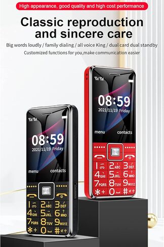 Zyyini Mobile Phone for Seniors, G600 Multifunction 2G Unlocked Cell Phone, Large Large Font Large Volume, Dual Sim, with One Flashlight and SOS Alarm, 6800mah in Saudi Arabia