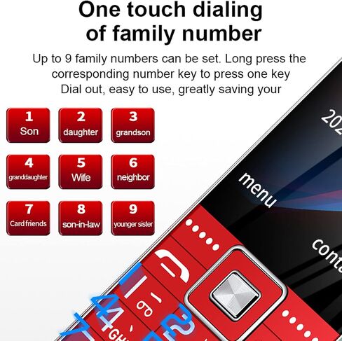Zyyini Mobile Phone for Seniors, G600 Multifunction 2G Unlocked Cell Phone, Large Large Font Large Volume, Dual Sim, with One Flashlight and SOS Alarm, 6800mah in Saudi Arabia
