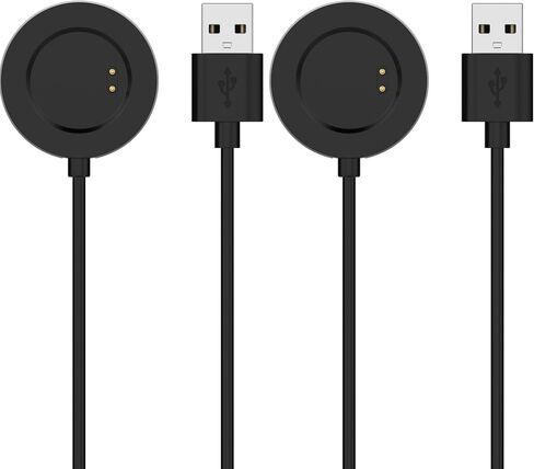 كابل شاحن مخصص لشاحن الساعة الذكية SKG V9/SKG V9 Pro بطول 3.3 قدم USB محمول بديل محطة شحن مغناطيسية متوافق مع قاعدة شاحن SKG V9/ V9 Pro (أسود وأسود) in Saudi Arabia