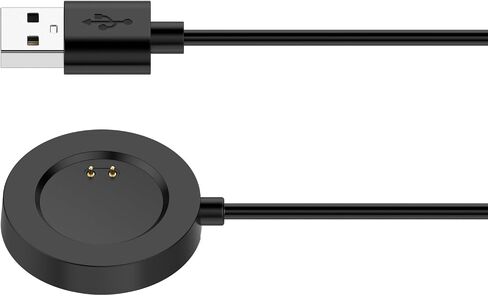 كابل شاحن مخصص لشاحن الساعة الذكية SKG V9/SKG V9 Pro بطول 3.3 قدم USB محمول بديل محطة شحن مغناطيسية متوافق مع قاعدة شاحن SKG V9/ V9 Pro (أسود وأسود) in Saudi Arabia