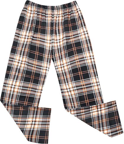 Ekouaer Pajama Pants for Boys Soft Pajama Pants Plaid Long Pj Pants Kids Cute Elastic Waist Bottoms 6-14 Years in Saudi Arabia