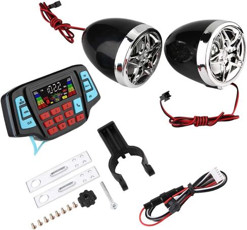 Waterproof Bluetooth Motorcycle Stereo Speakers,Waterproof Motorcycle BT MP3 Player o Stereo Speaker System USB Memory Card Carrier in Saudi Arabia